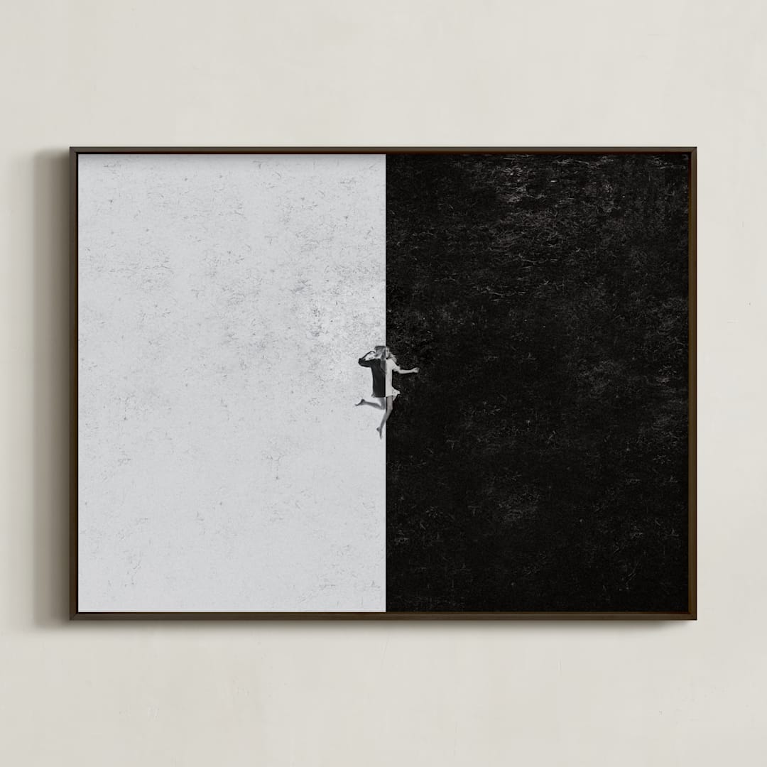 "negative-positive" - Art Print in black by Jacob Loafman - Framed