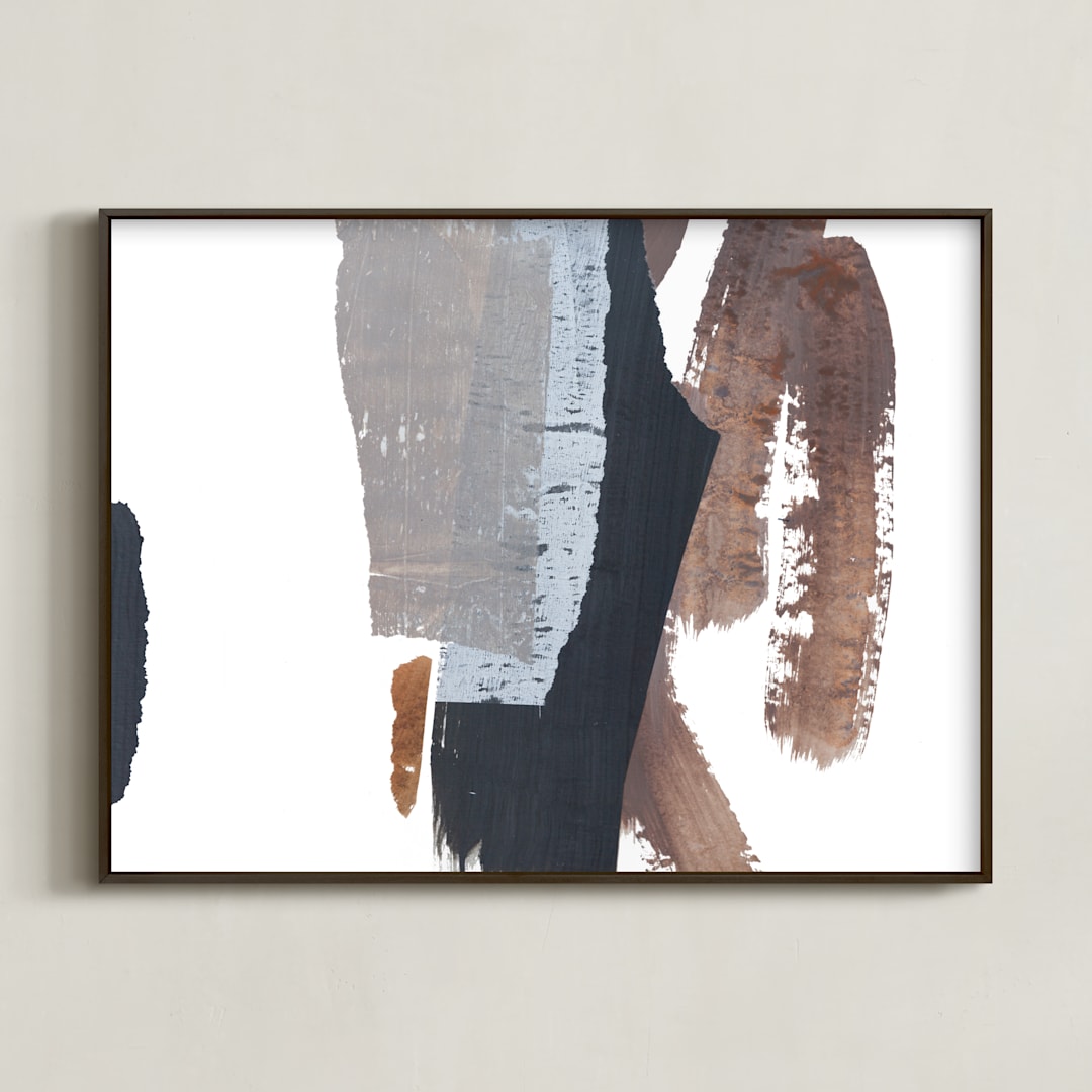 "A Trail to Follow" - Art Print in Obsidian by Jennifer Daily - Framed