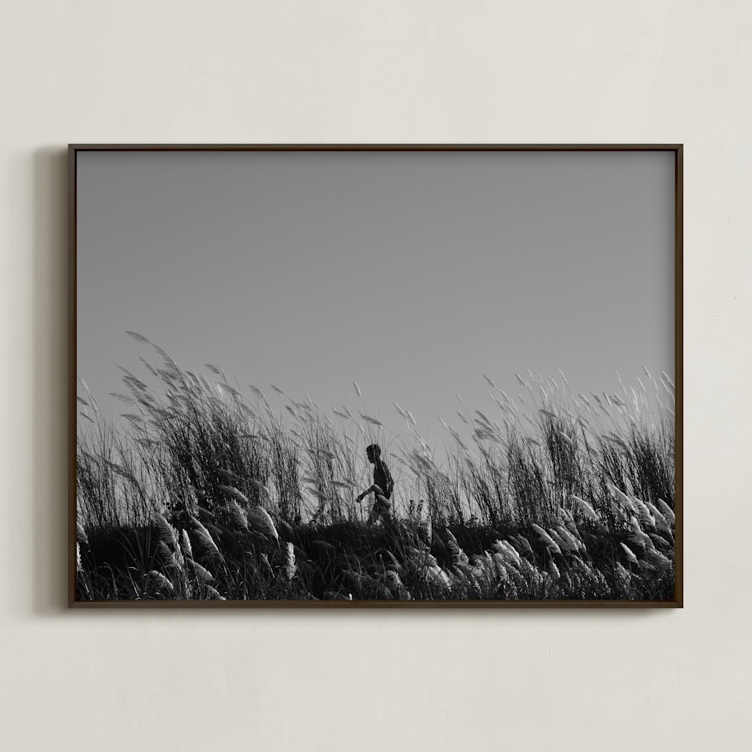"Flight and Hike II" - Art Print in Dusk by Alaric Yanos - Framed
