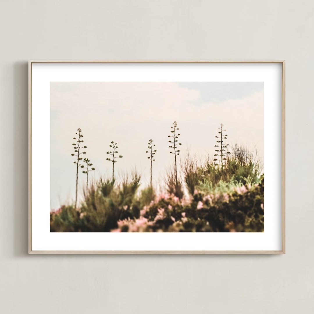 "French Riviera" - Art Print in Natural by Kaitlin Rebesco - Framed