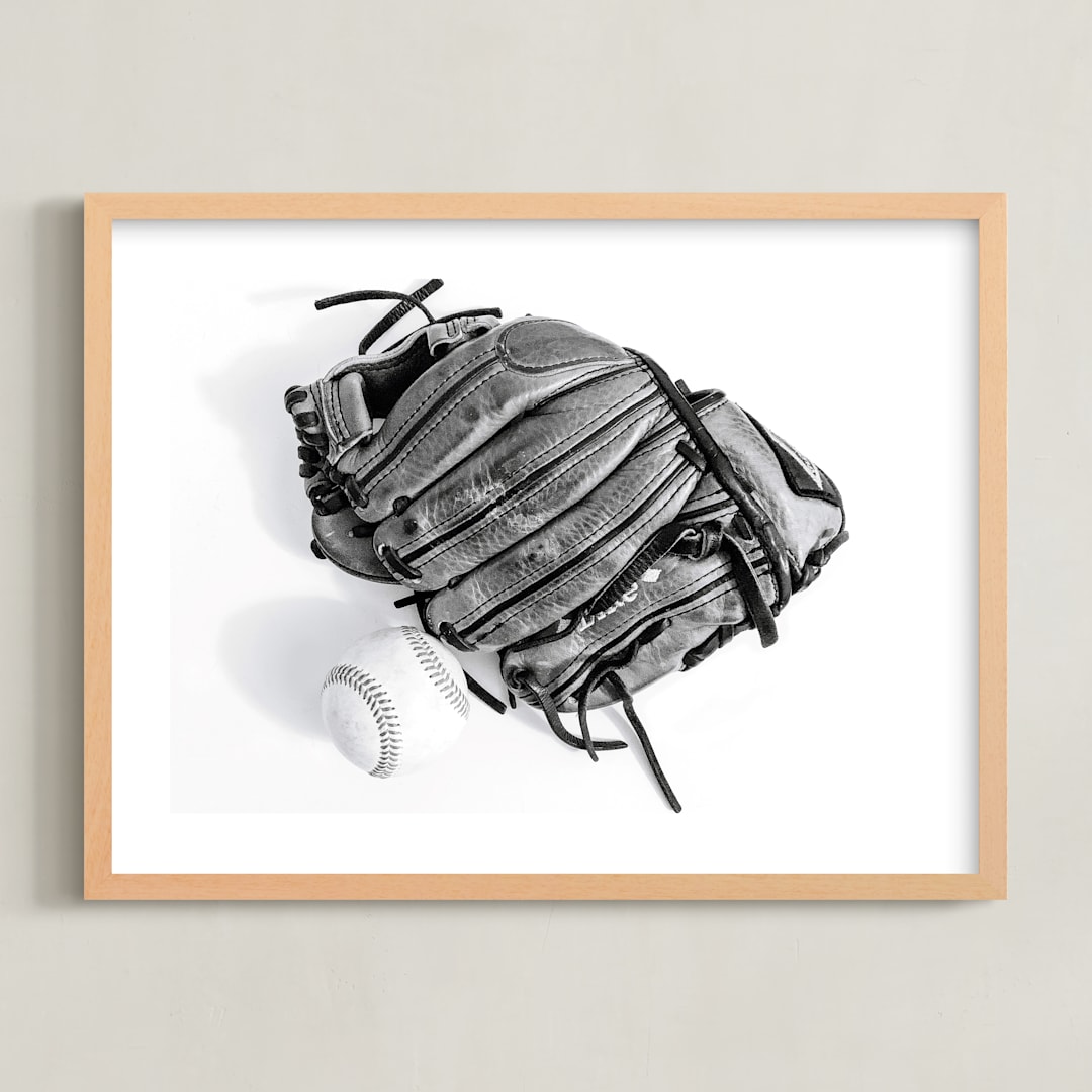 "Ball Game" - Art Print in ball by Lindsay Kelly Art - Framed