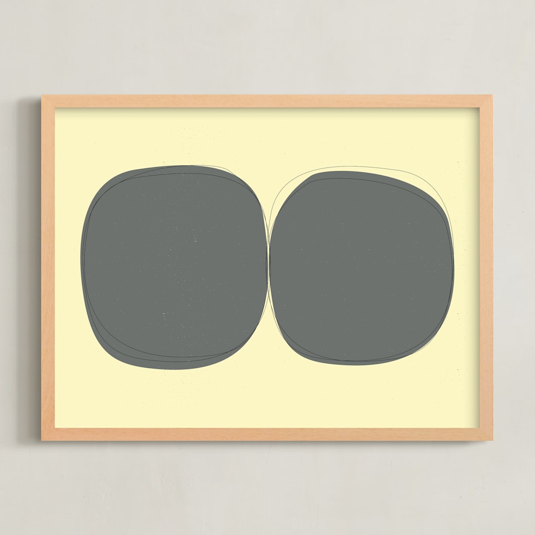 "Yoruba-3-01" - Art Print in earthy colors by Alain Castoriano - Framed