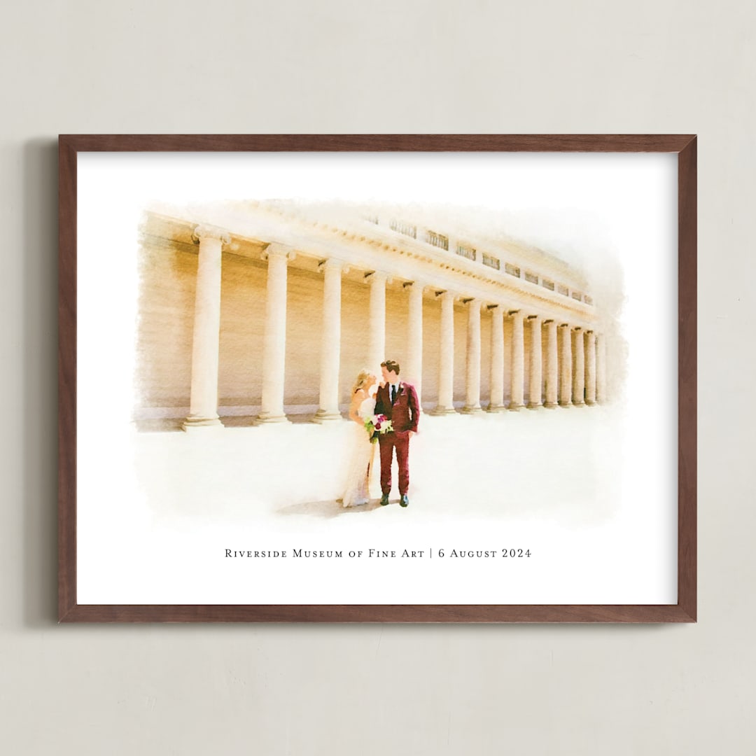 "Your Venue: Custom Print" - Custom Print in White by Minted - Framed