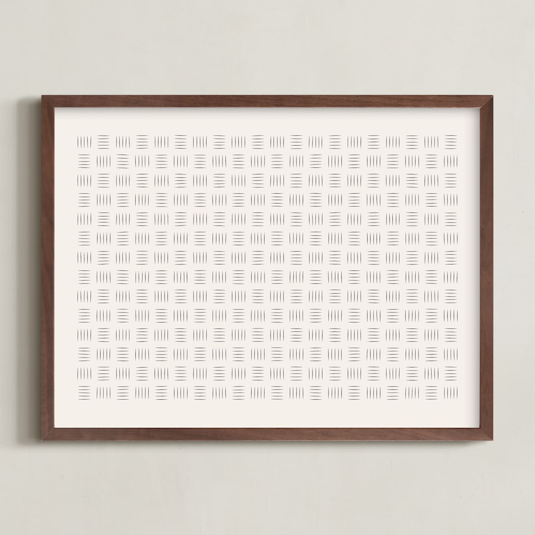 "Weaving 1" - Art Print in Sand by Yohaku Oshima - Framed
