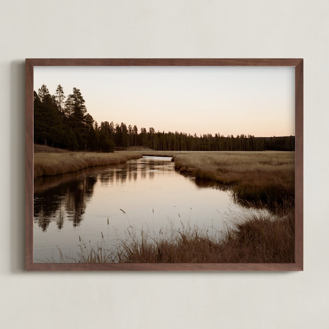 "Silent River" - Art Print in Dusk by Tania Medeiros - Framed