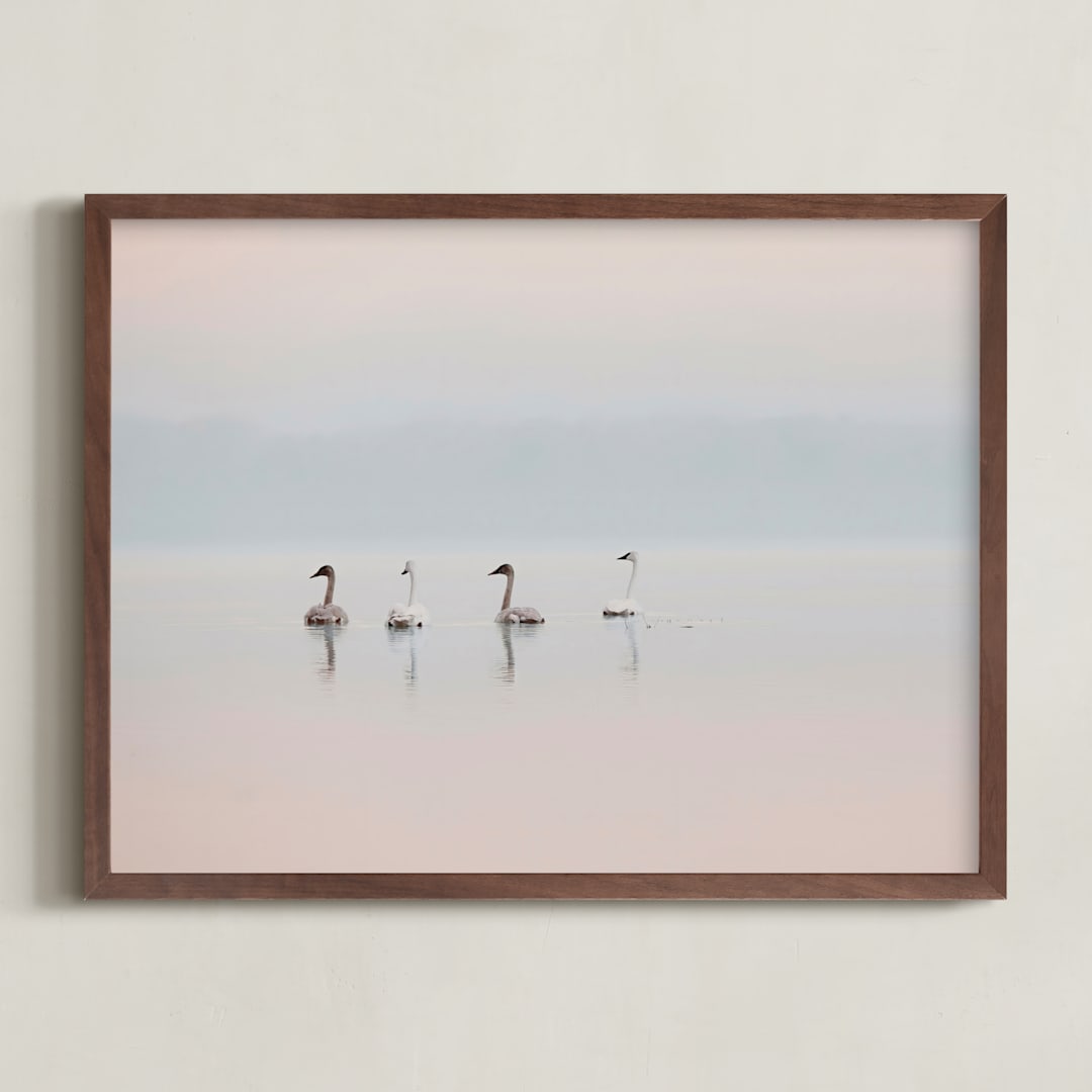 "Sunrise Quartet" - Art Print in Blush Pink by Corrina Reid - Framed