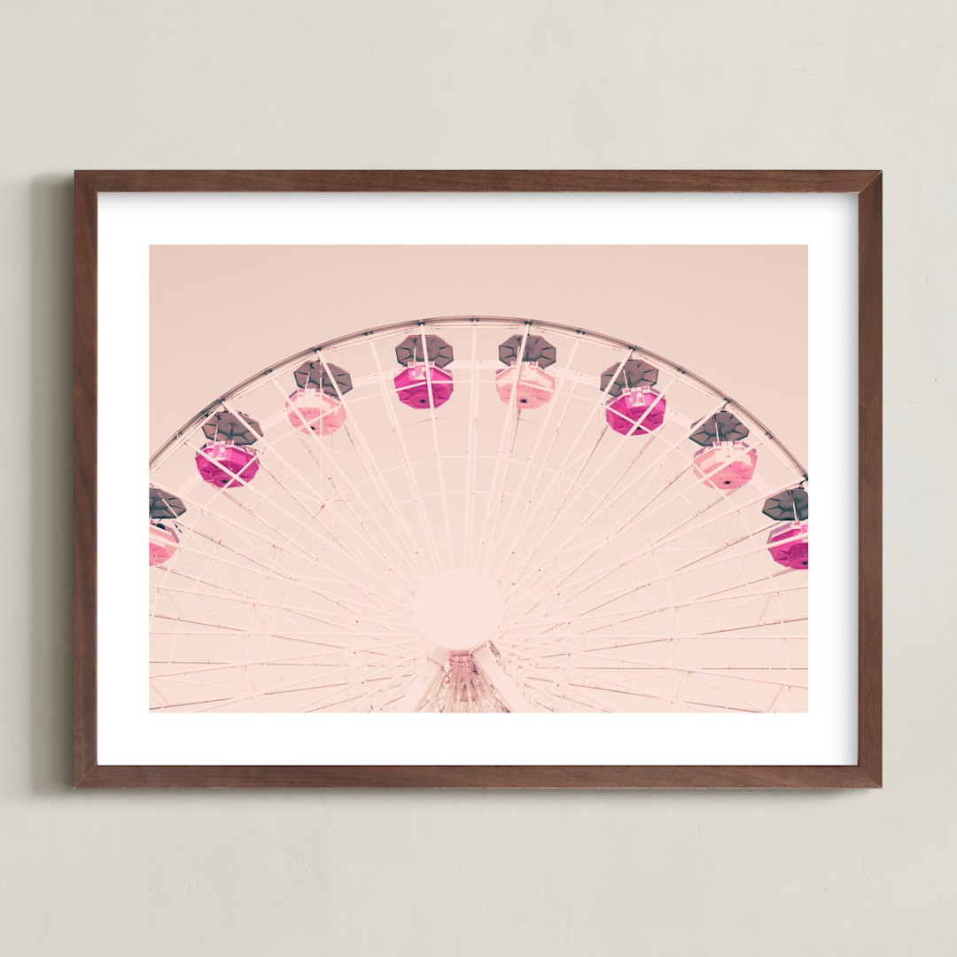 "Gira Gira" - Art Print in Cotton Candy by Caroline Mint - Framed