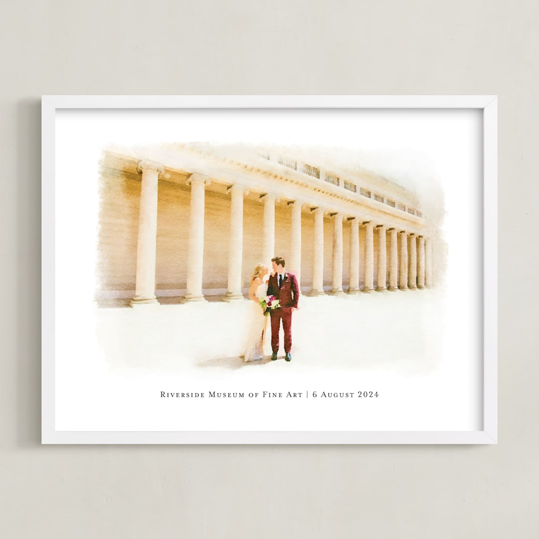 "Your Venue: Custom Print" - Custom Print in White by Minted - Framed