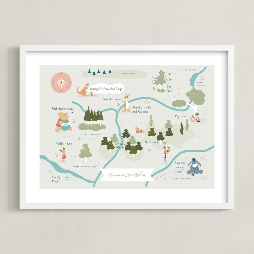 "A stroll through the Hundred Aker Wood" - Art Print in Field by Char-Lynn Griffiths - Framed