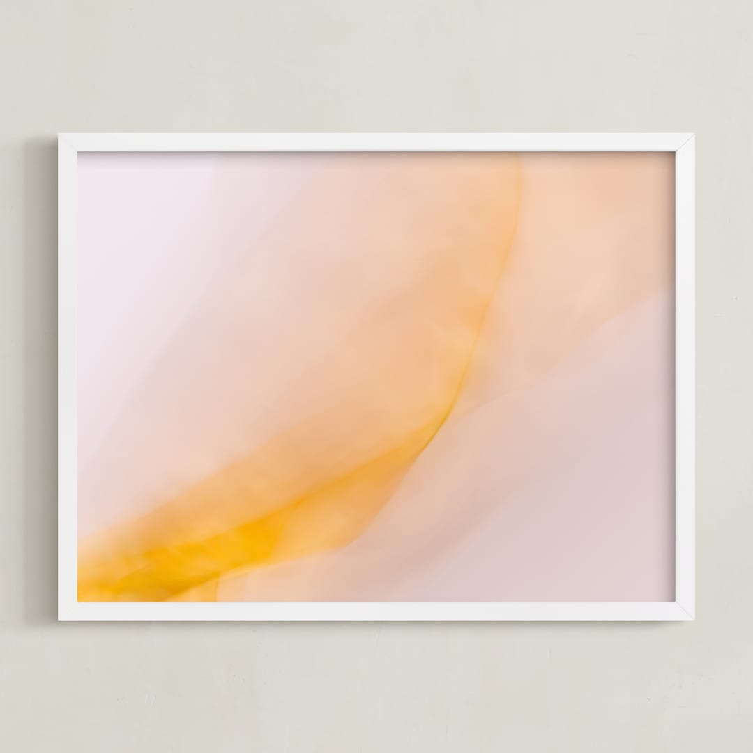 "Light As Air" - Art Print in Golden Yellow by Irene Suchocki - Framed