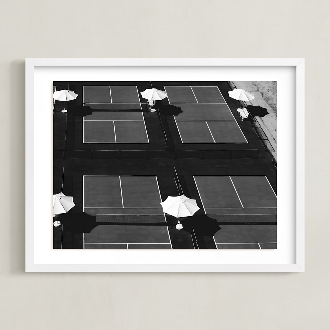 "Game Time" - Art Print in Asphalt by LindseyErin - Framed