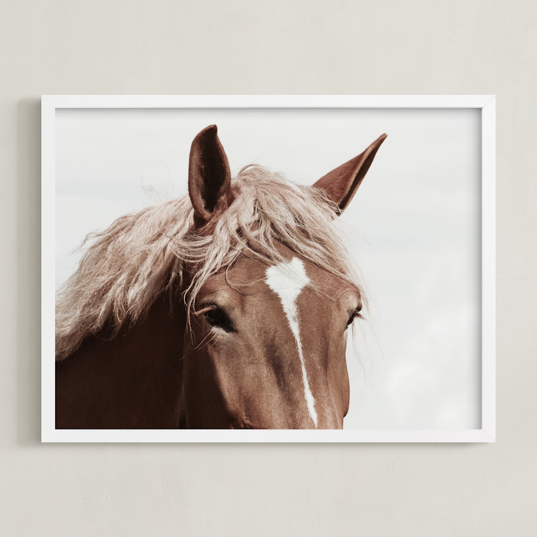 "Belgian Beauty" - Art Print in Chestnut by Robin Ott - Framed