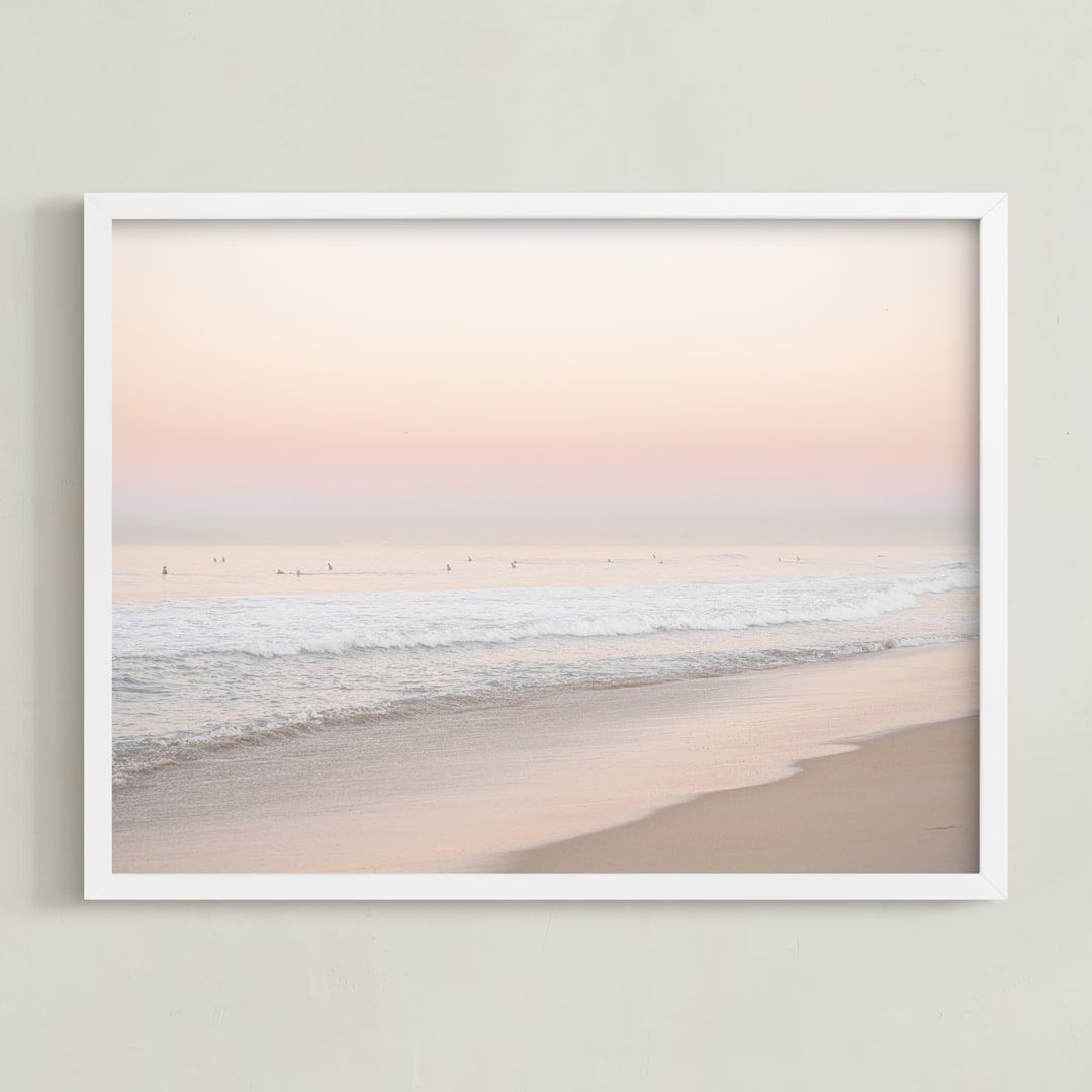 "The Lineup" - Art Print in Sand by Owl and Toad - Framed