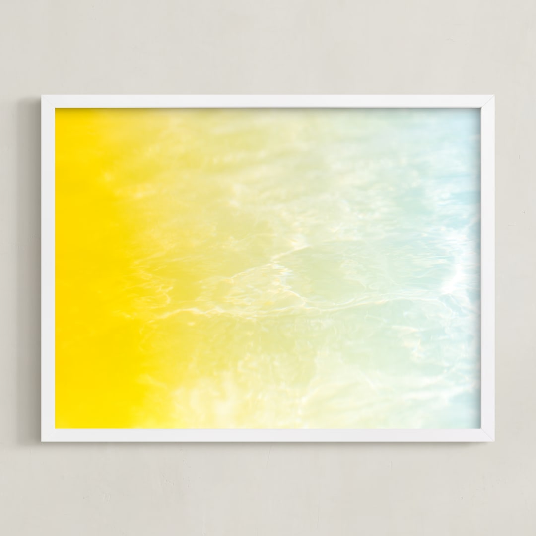 "Lemon Wave (Turks and Caicos)" - Art Print in Lemon by Tommy Kwak - Framed
