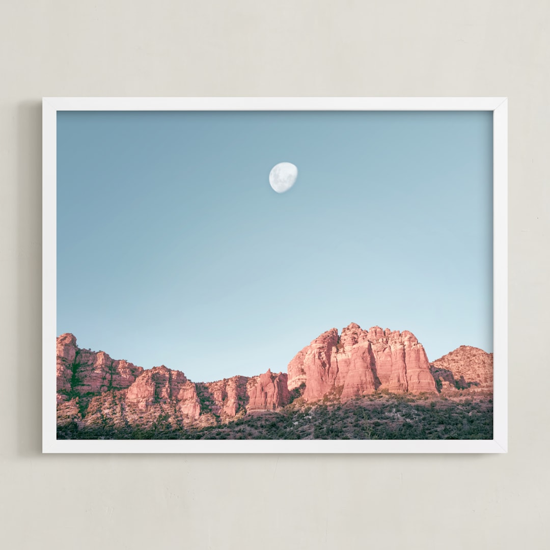 "Arizona Sky" - Art Print in Sedona Red by Tania Medeiros - Framed