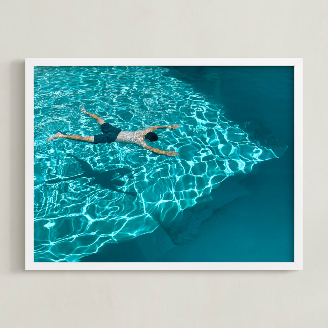 "Bliss" - Art Print in Water by Sadye Sagov - Framed