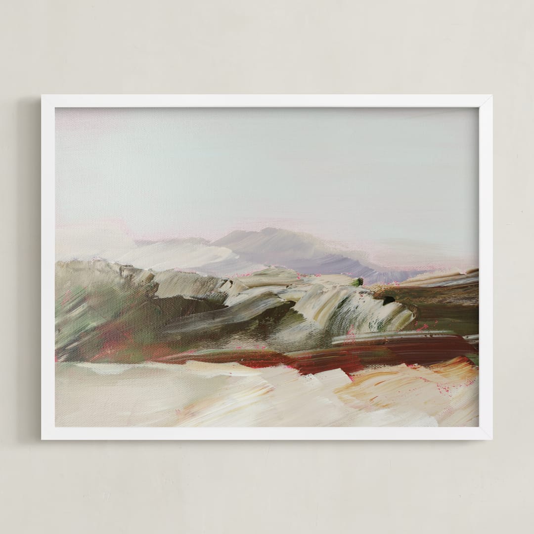 "Hilltop I" - Art Print in Grasses by Kayla King - Framed