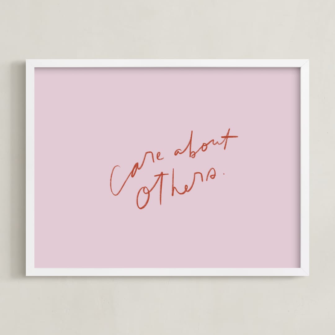 "obligation" - Art Print in Cotton Candy by Marabou Design - Framed