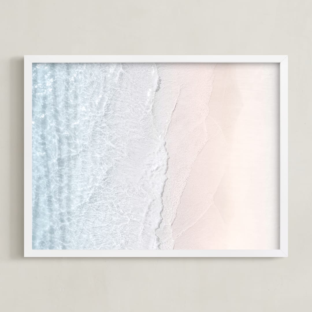 "Gradient State of Mind" - Art Print in Ocean Blue by Tania Medeiros - Framed