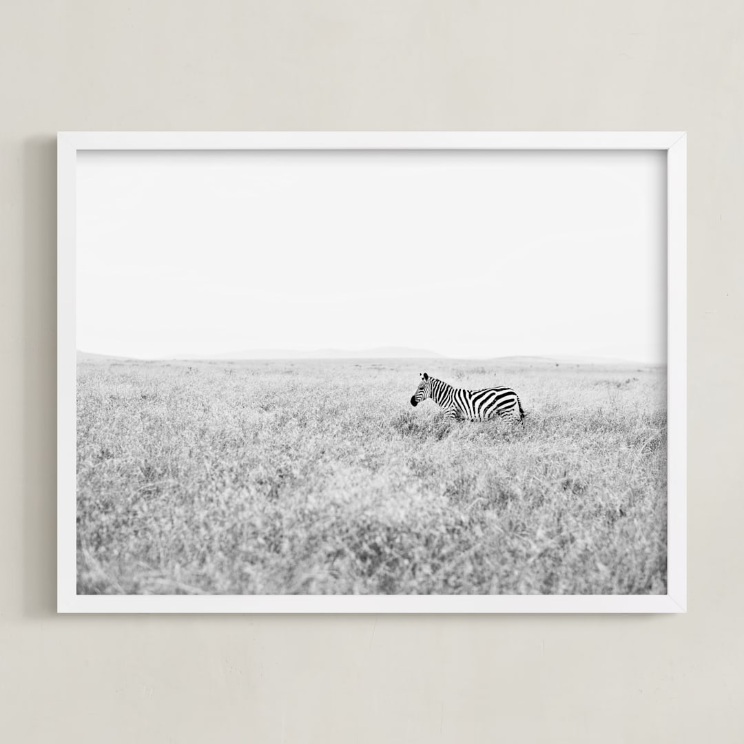 "Going Into the Wild" - Art Print in Black and White by Alison Holcomb - Framed