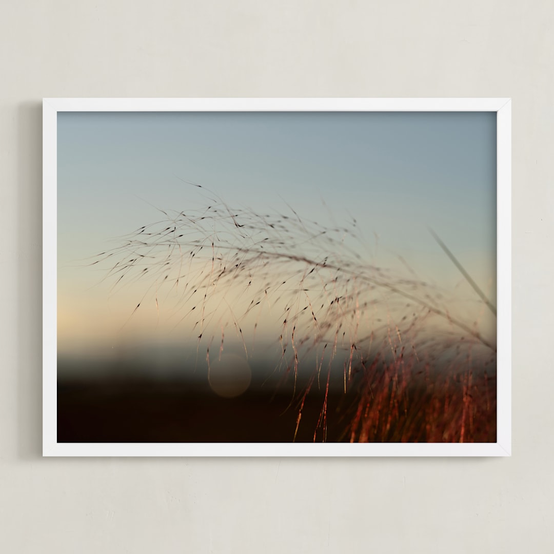 "Airy Afternoons" - Art Print in Blue by Em Hale - Framed