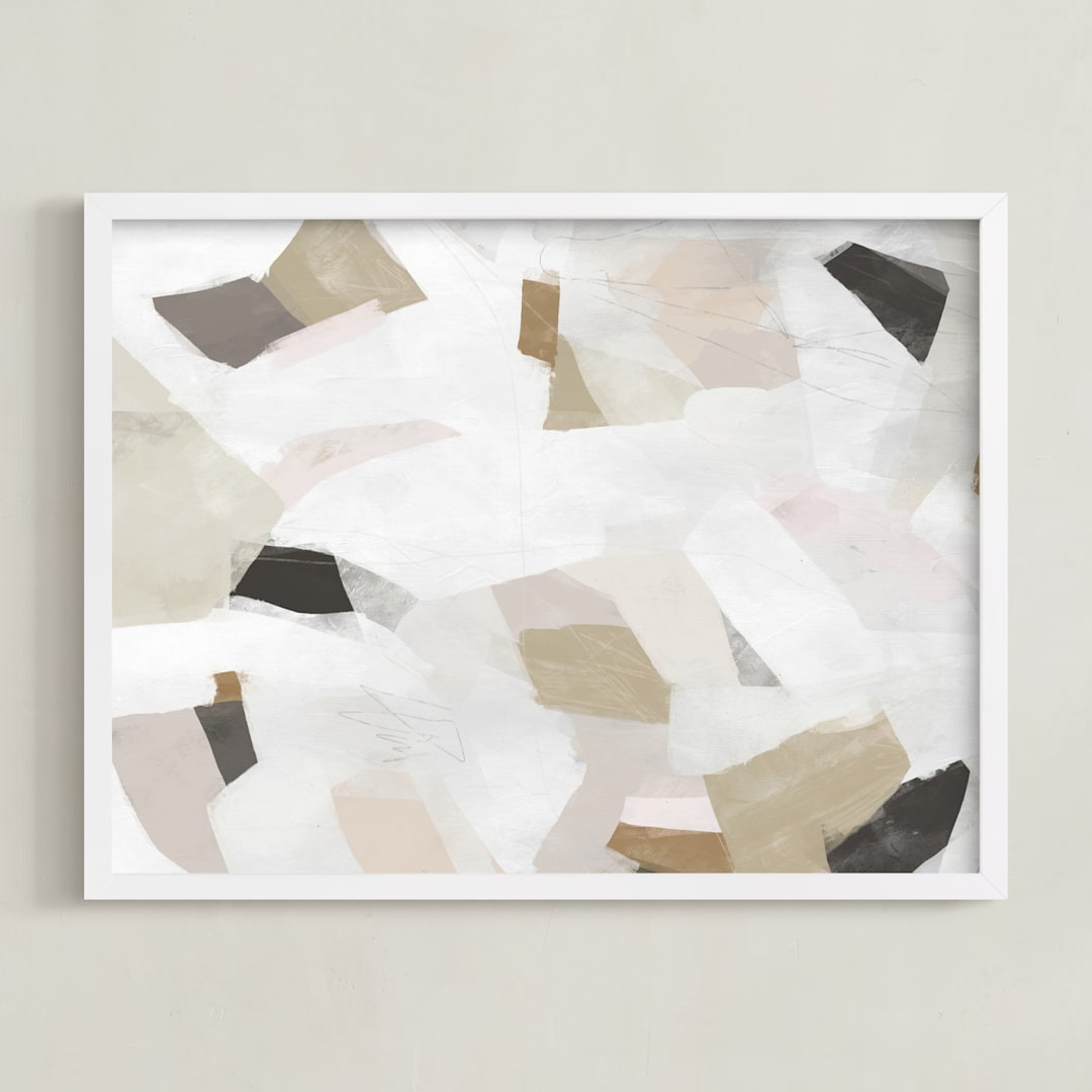 "Sierra" - Art Print in Golden by Melanie Severin - Framed