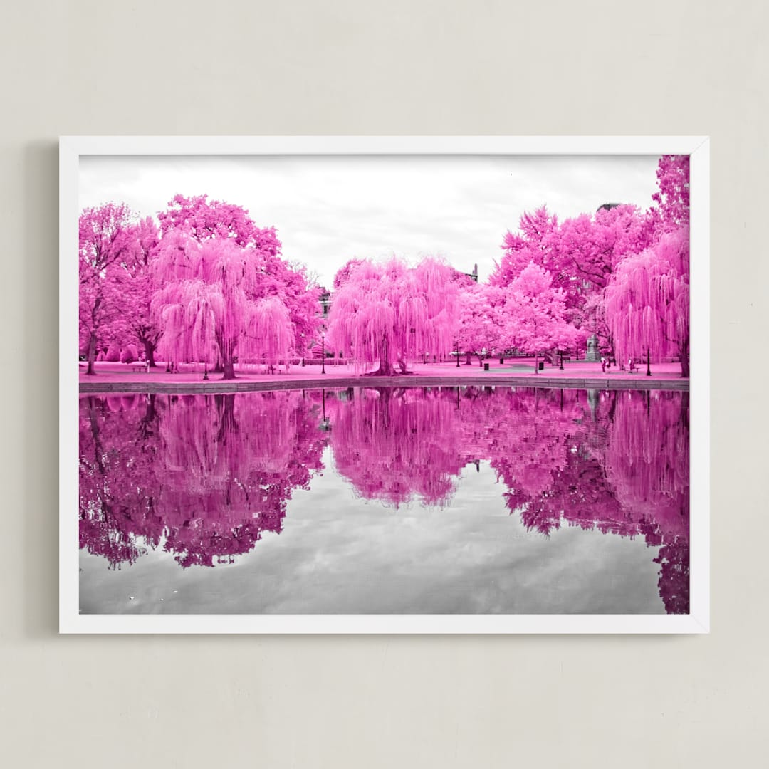 "pink season" - Art Print in Magenta by Deborah Chou - Framed