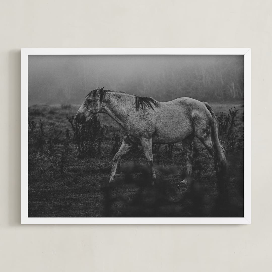 "Frolicking Fille" - Art Print in Charcoal Black by Hollie Renner Photography - Framed