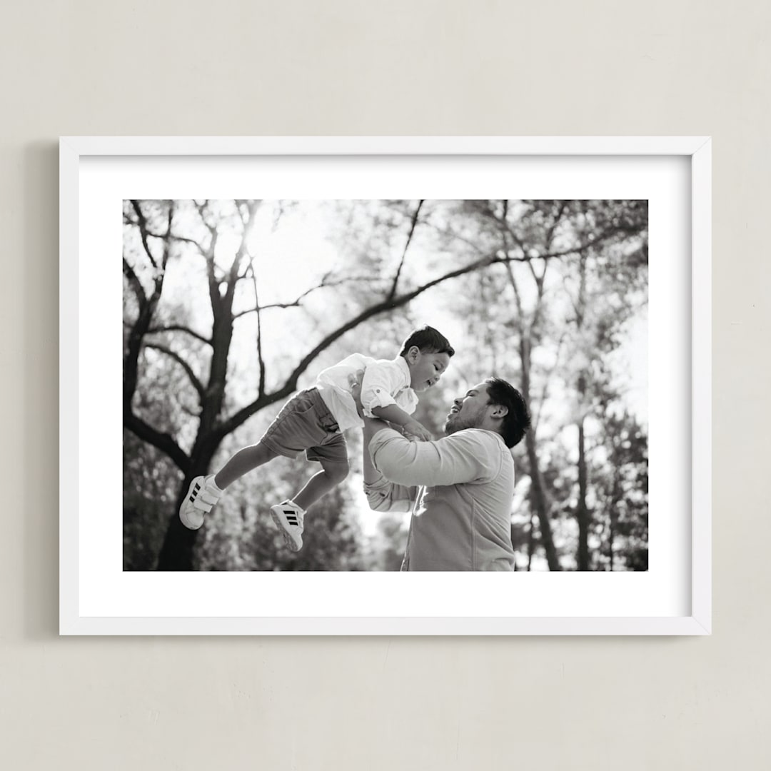 "The Big Picture: Father's Day Framed Photo" - Framed Photo in White by Minted - Framed