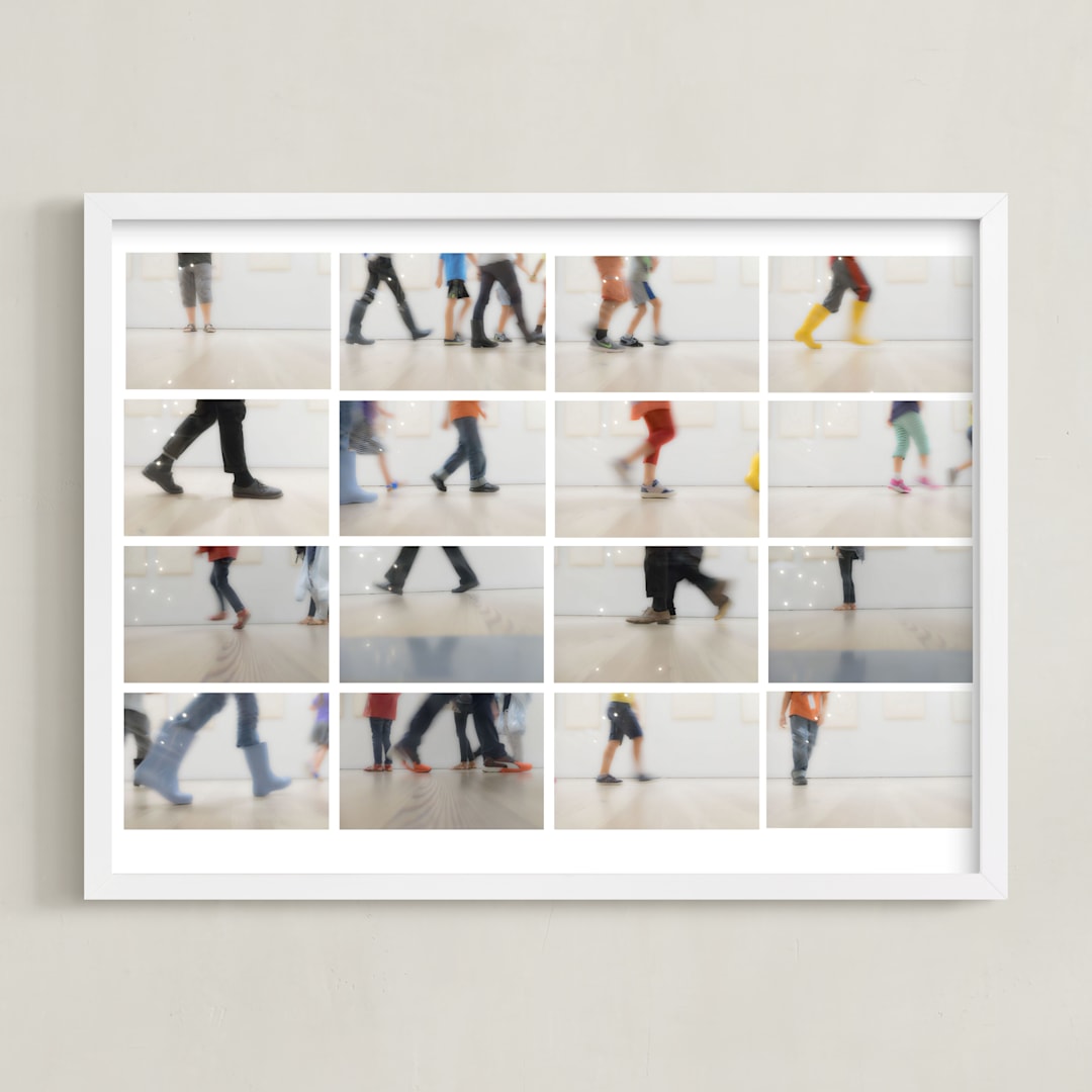 "Walk this way" - Art Print in Museum Walls by Gail Schechter - Framed