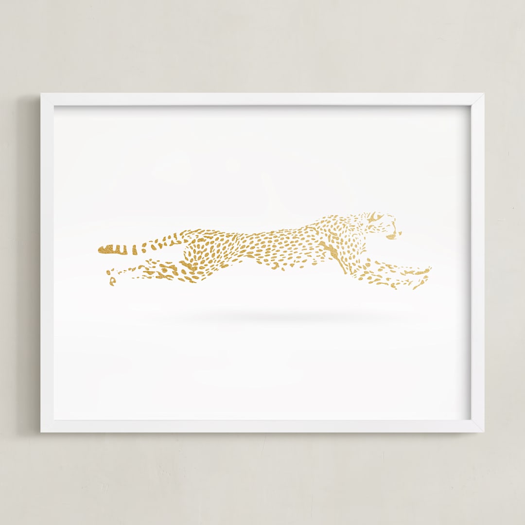 "Golden Gait" - Art Print in Gold Leaf by Andrew McClintock - Framed