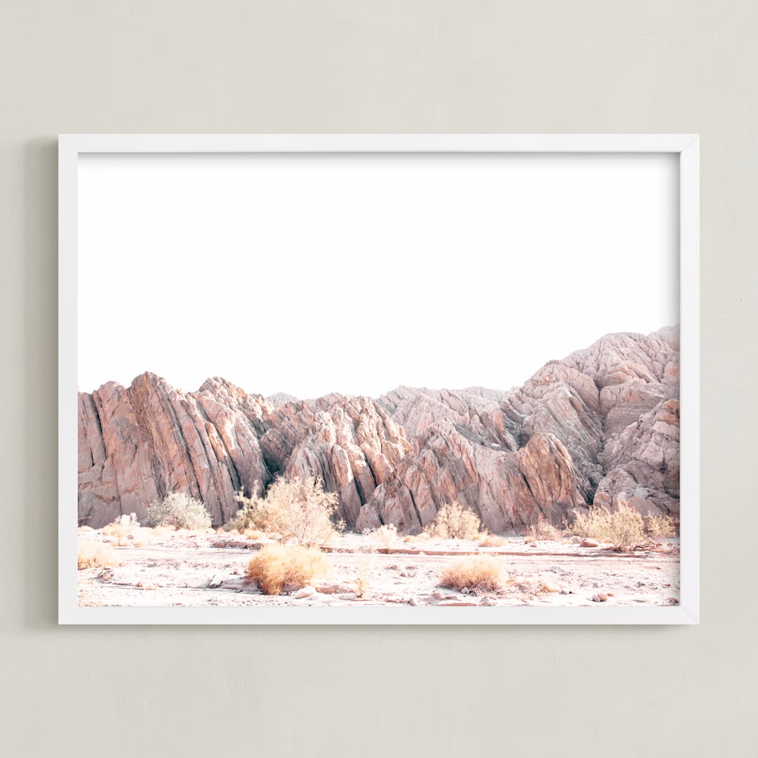 "Painted Canyon 3" - Art Print in desert blush by Kamala Nahas - Framed