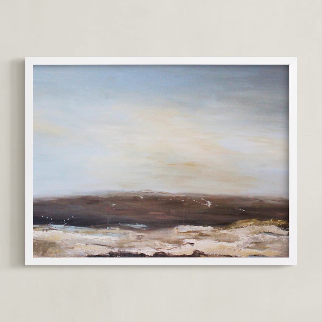 "Llano Winds" - Art Print in Sky Blue by Megan Kelley - Framed
