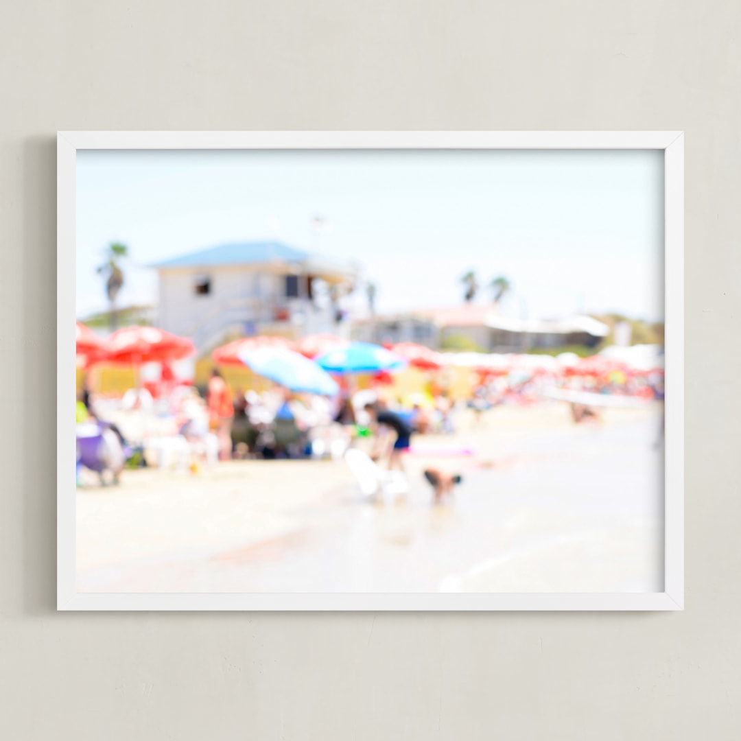 "Seaside 2017 No. 13" - Art Print in Summer at the beach by Tal Paz-Fridman - Framed