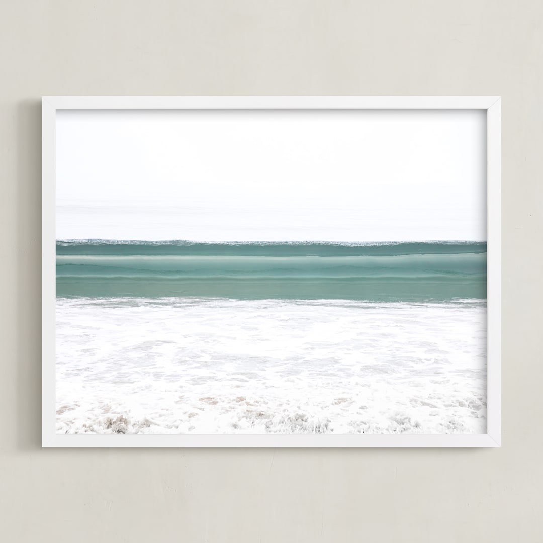 "Wave Crest II" - Art Print in Marine by Shannon Howard - Framed