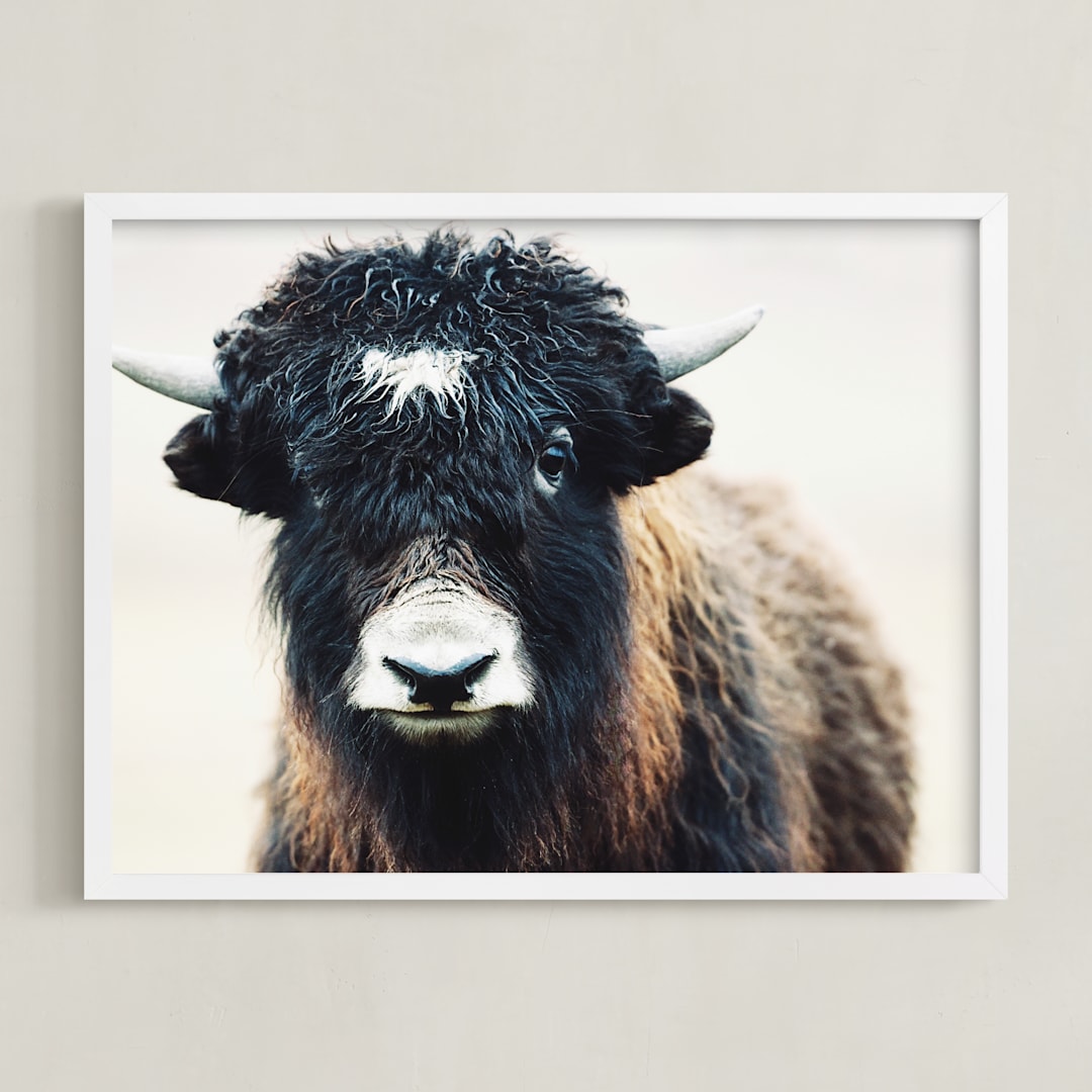 "Thomas Bangs" - Art Print in Black Brown by Amy Carroll - Framed