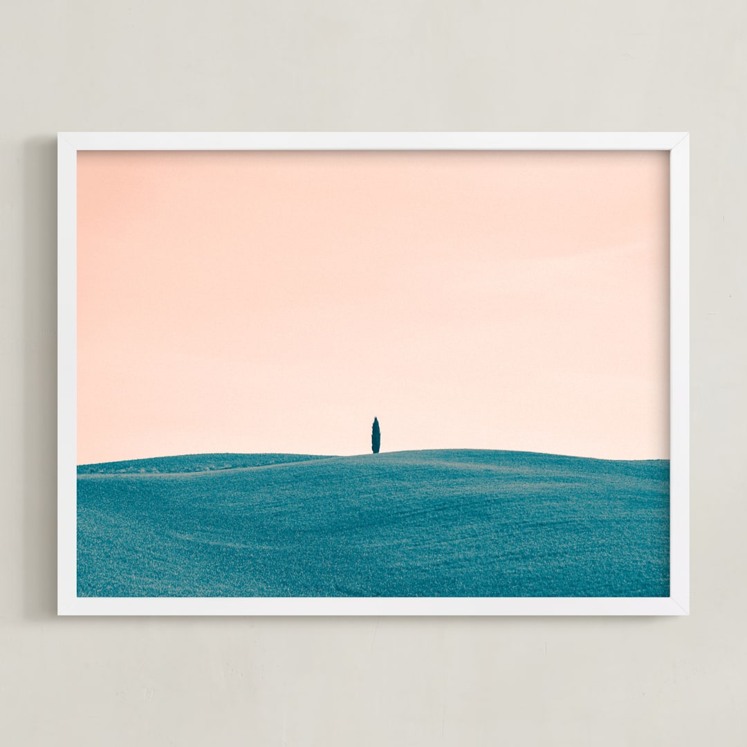 "Tuscan Hills 01" - Art Print in Sunset by Kelsey Mucci - Framed