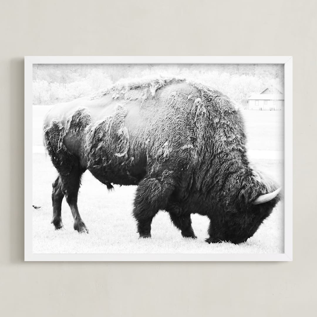 "Living Remnants of the Not-So-Distant Past" - Art Print in Black and White by Shannon Dunlap - Framed
