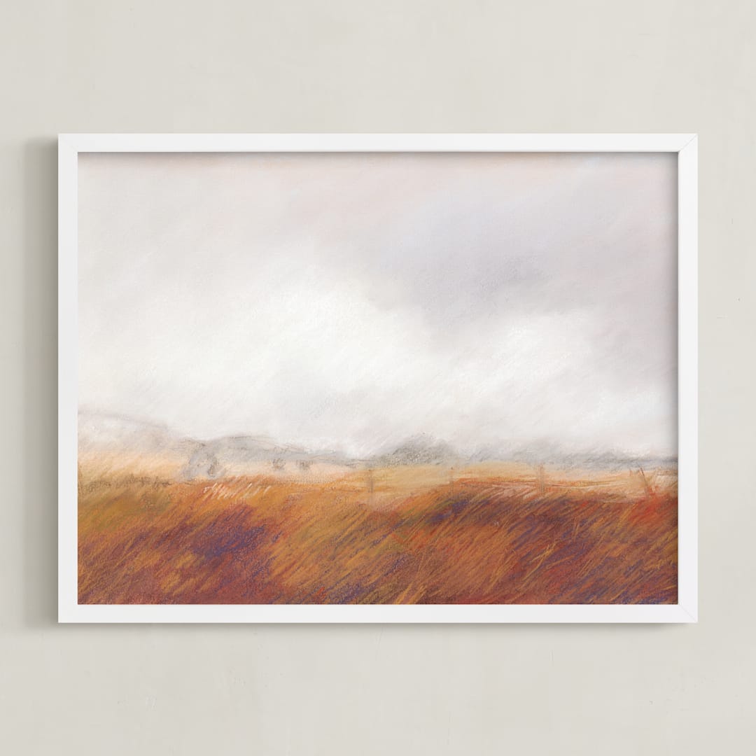 "Amber Waves" - Art Print in Amber by Lorent and Leif - Framed