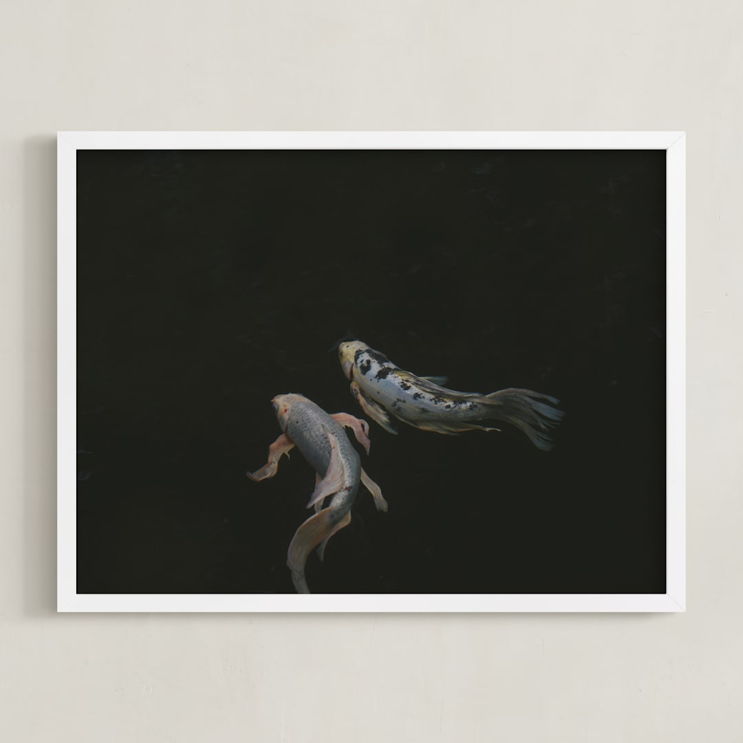 "Franz + Ferdinand" - Art Print in Black by Amy Carroll - Framed