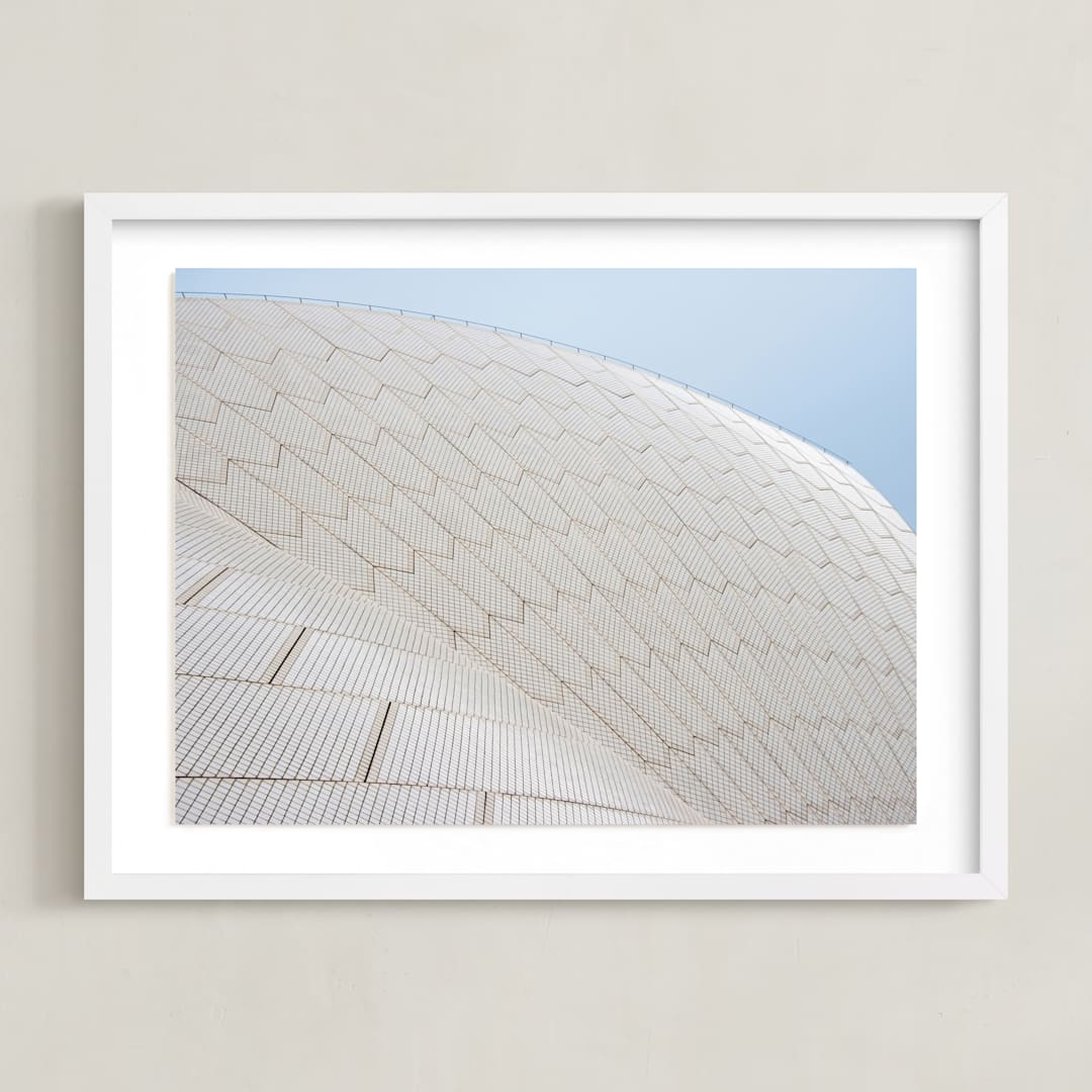 "Opera Geometry" - Art Print in Chalk by Noma Price - Framed