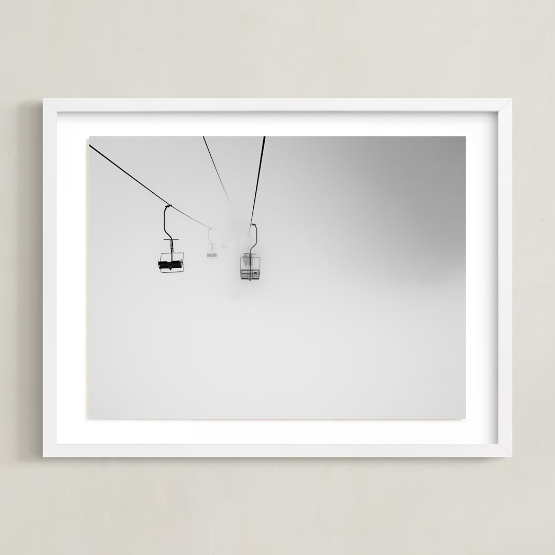 "through the fog" - Art Print in grey fog by Massimiliano Massimo Borelli - Framed