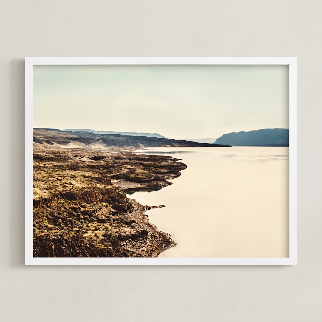 "Wandering" - Art Print in Be Brave Beige by Stacy Kron - Framed