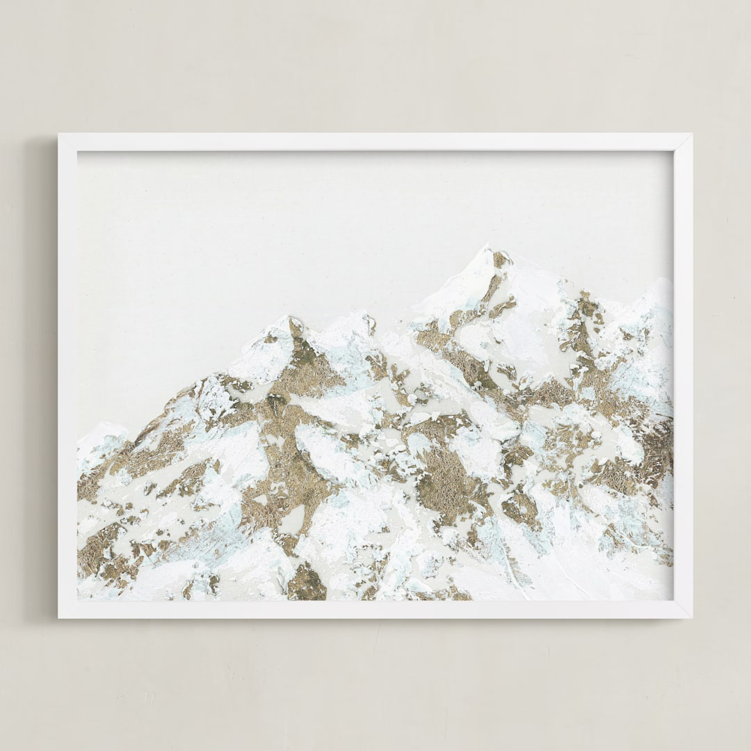"Majestics Three" - Art Print in Golden Sand by Emily Magone - Framed