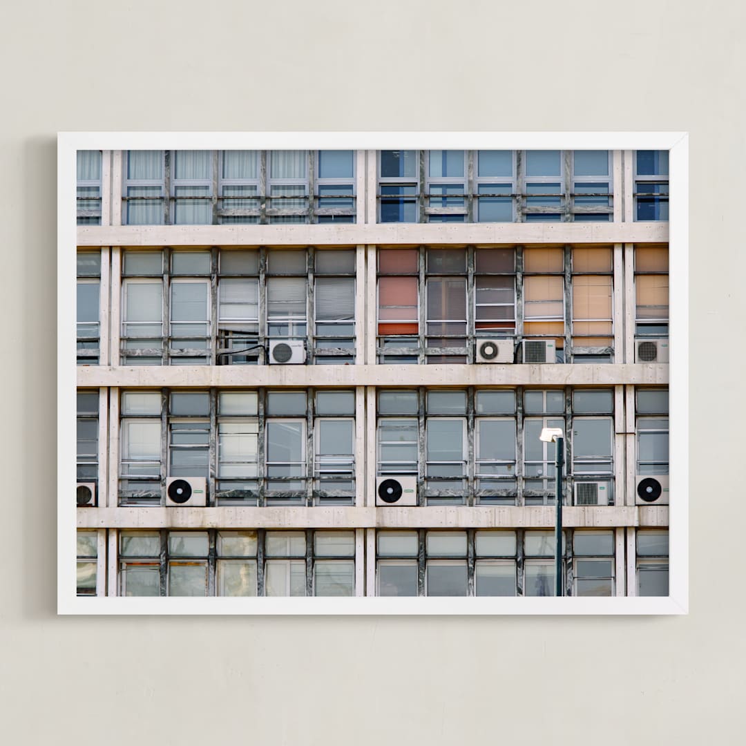 "Urban Palette - Smoky Eyes" - Art Print in Blue Grey by lulu and isabelle - Framed