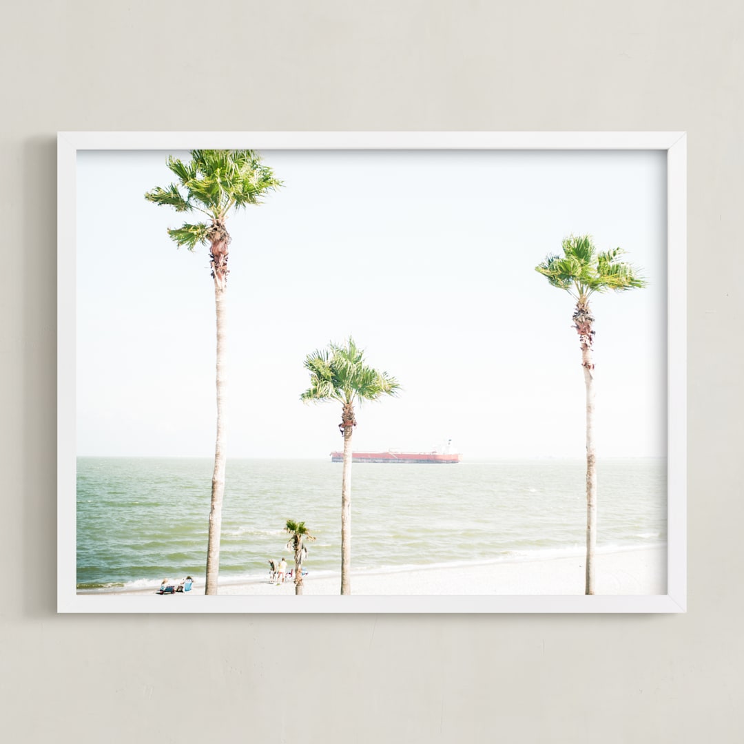 "White Hot" - Art Print in White Hot by Erin Beutel - Framed