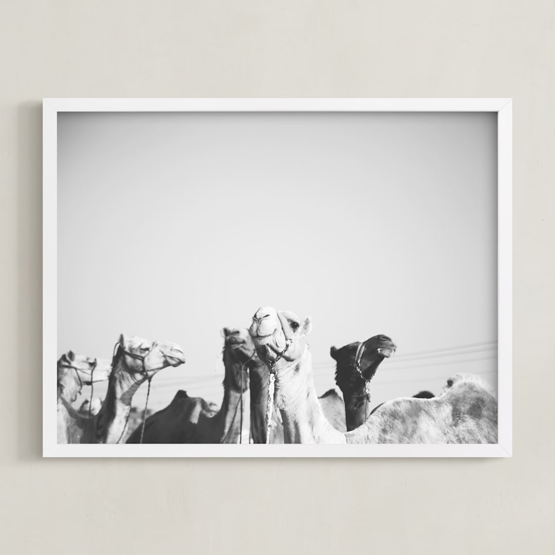 "Leader of the Pack" - Art Print in Black and White by Heather Marie - Framed