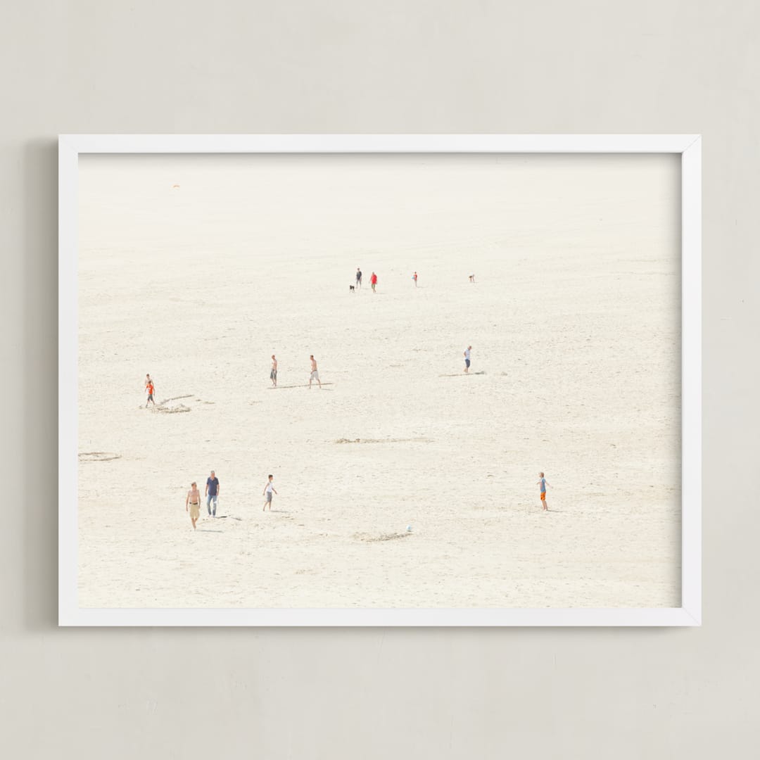 "Fullness - I" - Art Print in Sand Cream by Alexandra Feo - Framed