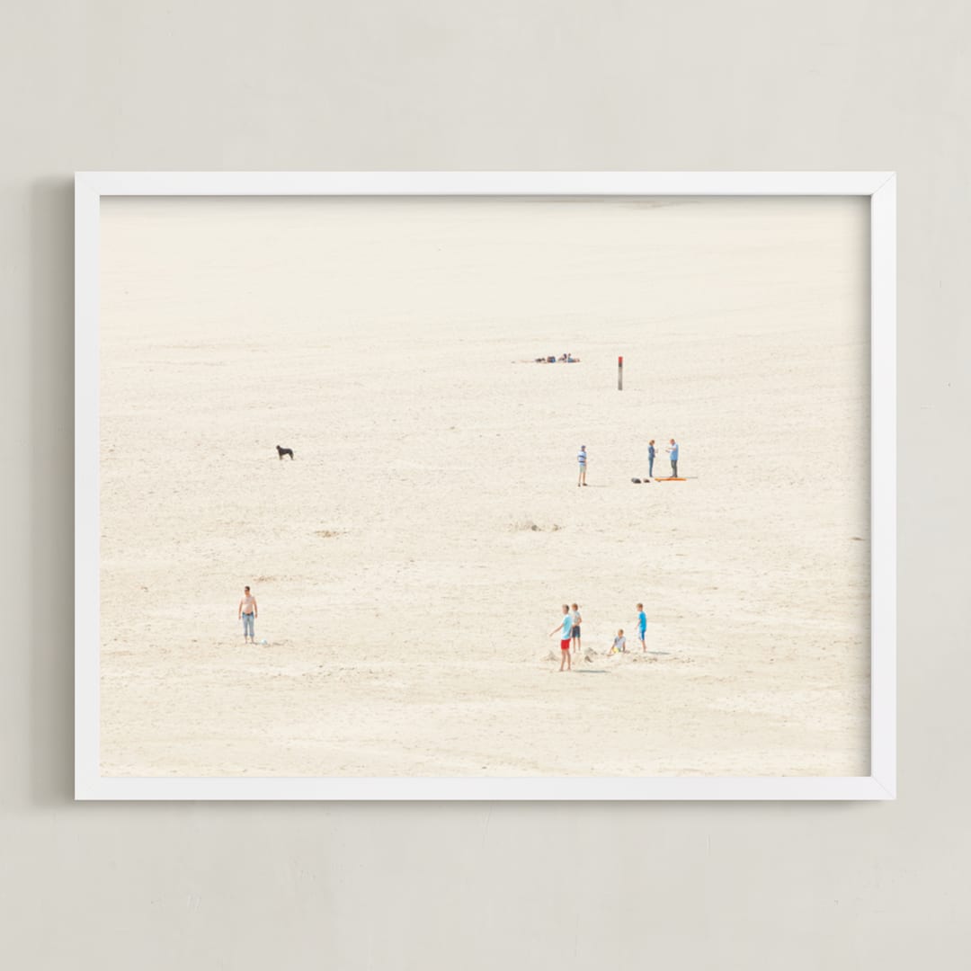 "Fullness - II" - Art Print in Sand Cream by Alexandra Feo - Framed