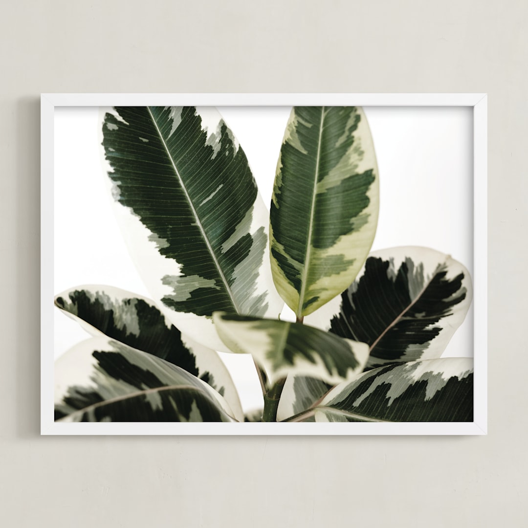 "Diane" - Art Print in Variegated Green by Kristi Jackson - Framed